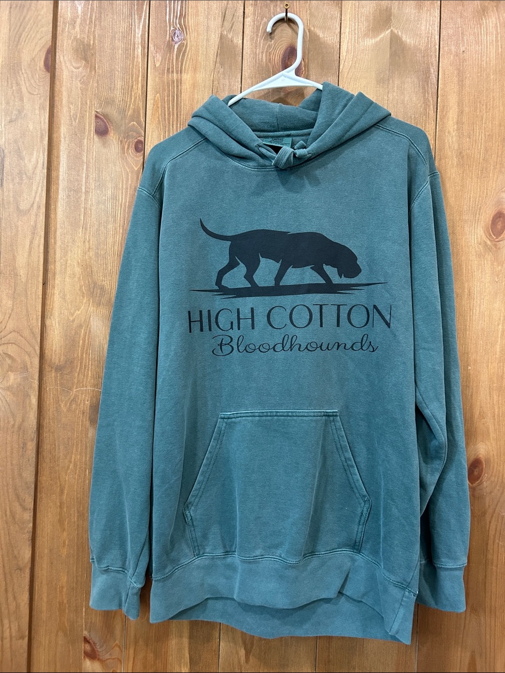 Comfort Colors Teal Green High Cotton Bloodhounds Hoodie